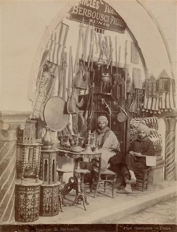 (TUNISIA & ALGERIA--AFRICA) An album with 25 pictures of busy bazaars, intimate portraits, and strikingly patterned interiors.